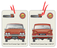 Ford Consul Capri 116E 1500GT 1962-64 Air Freshener